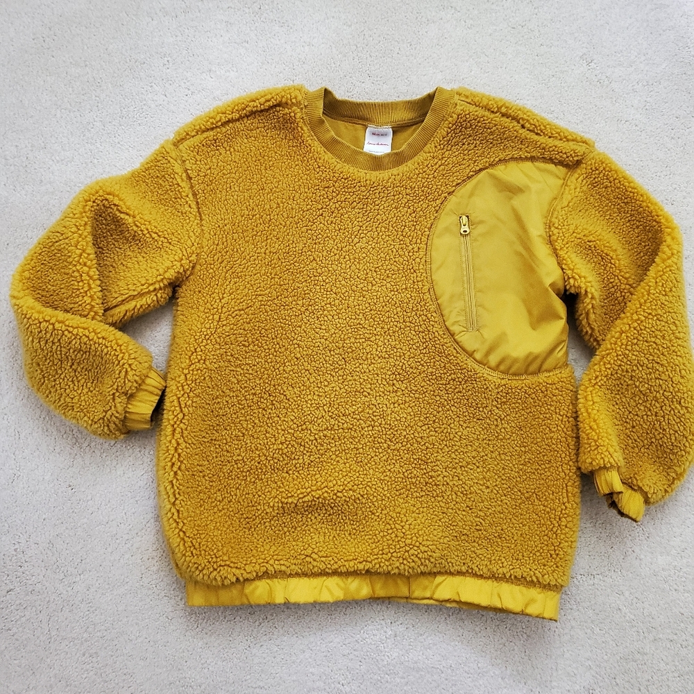 Hanna Andersson Faux Shearling Crewneck Teddy Pullover sz10